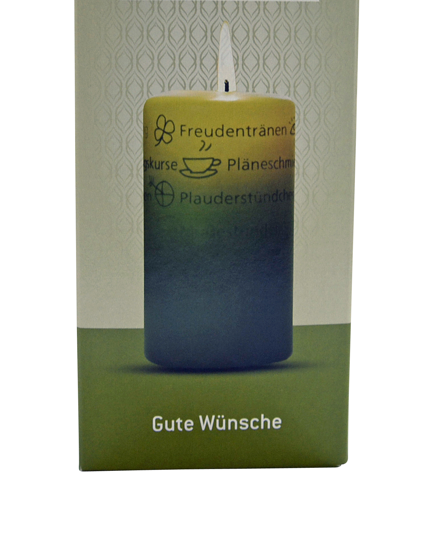 Wortlichtkerze - Gute Wünsche