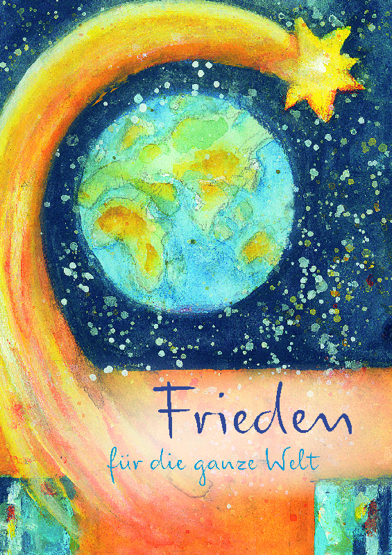 Weihnachtskarte - Frieden für die ganze Welt