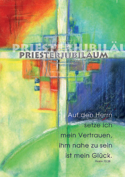 Karte zum Priesterjubiläum - Auf den Herrn setze ich mein Vertrauen