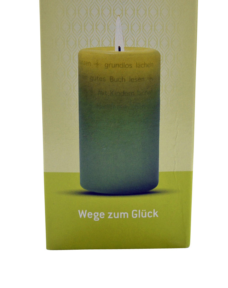 Wortlichtkerze - Wege zum Glück