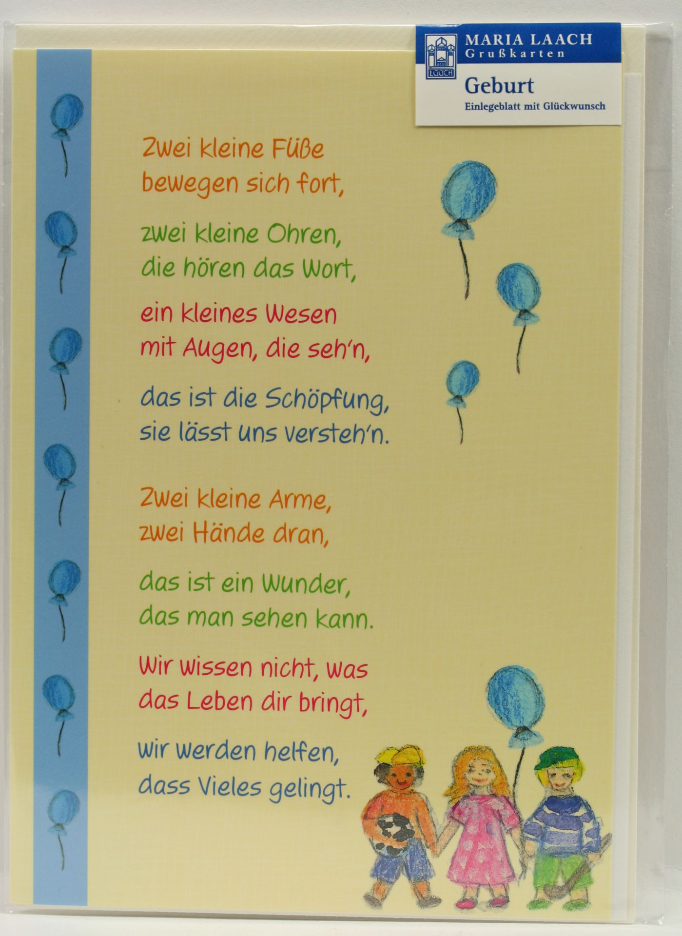 Karte zur Geburt Zwei kleine Füße WWK1201