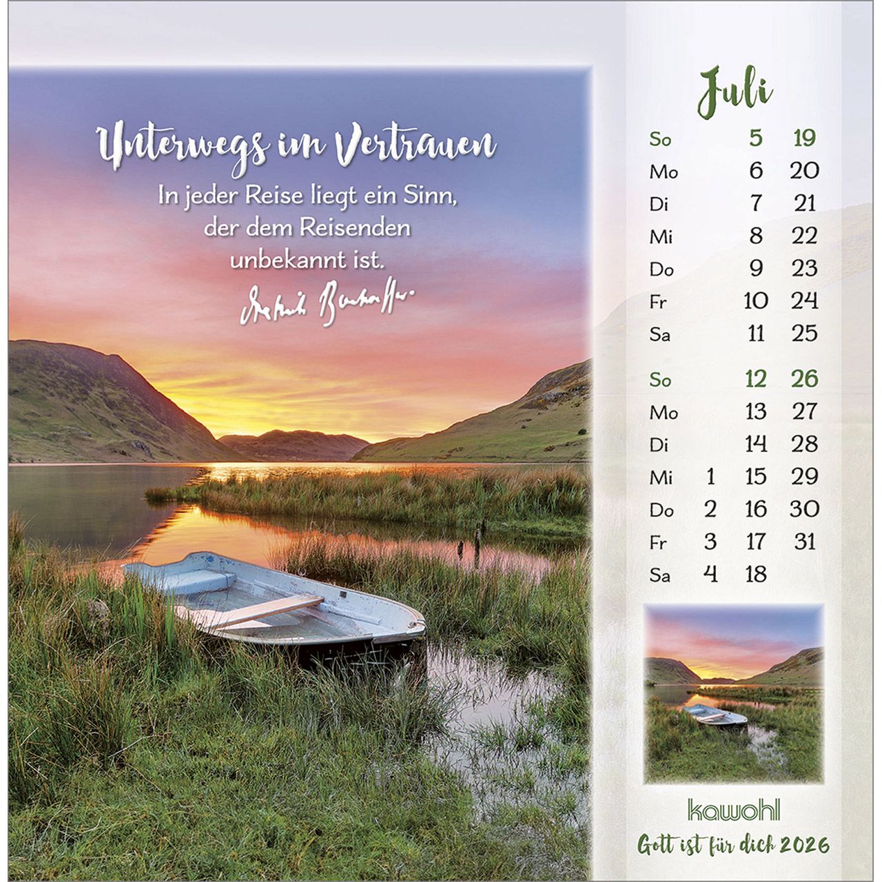 Tischkalender - Gott ist für dich & 2026