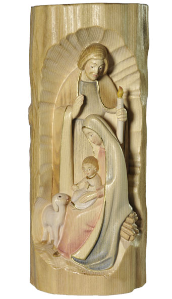 Blockkrippe - Weihnachtskrippe im Stamm Blockkrippe - Weihnachtskrippe im Stamm