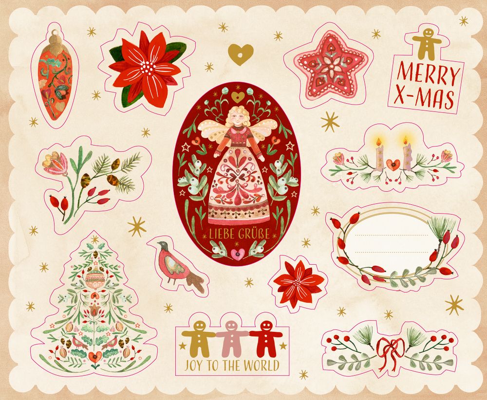 Stickerbuch - Zauberhafte Weihnachtssticker Stickerbuch - Zauberhafte Weihnachtssticker