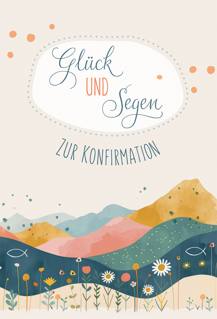 Karte zur Konfirmation - Glück und Segen & Geldgeschenk
