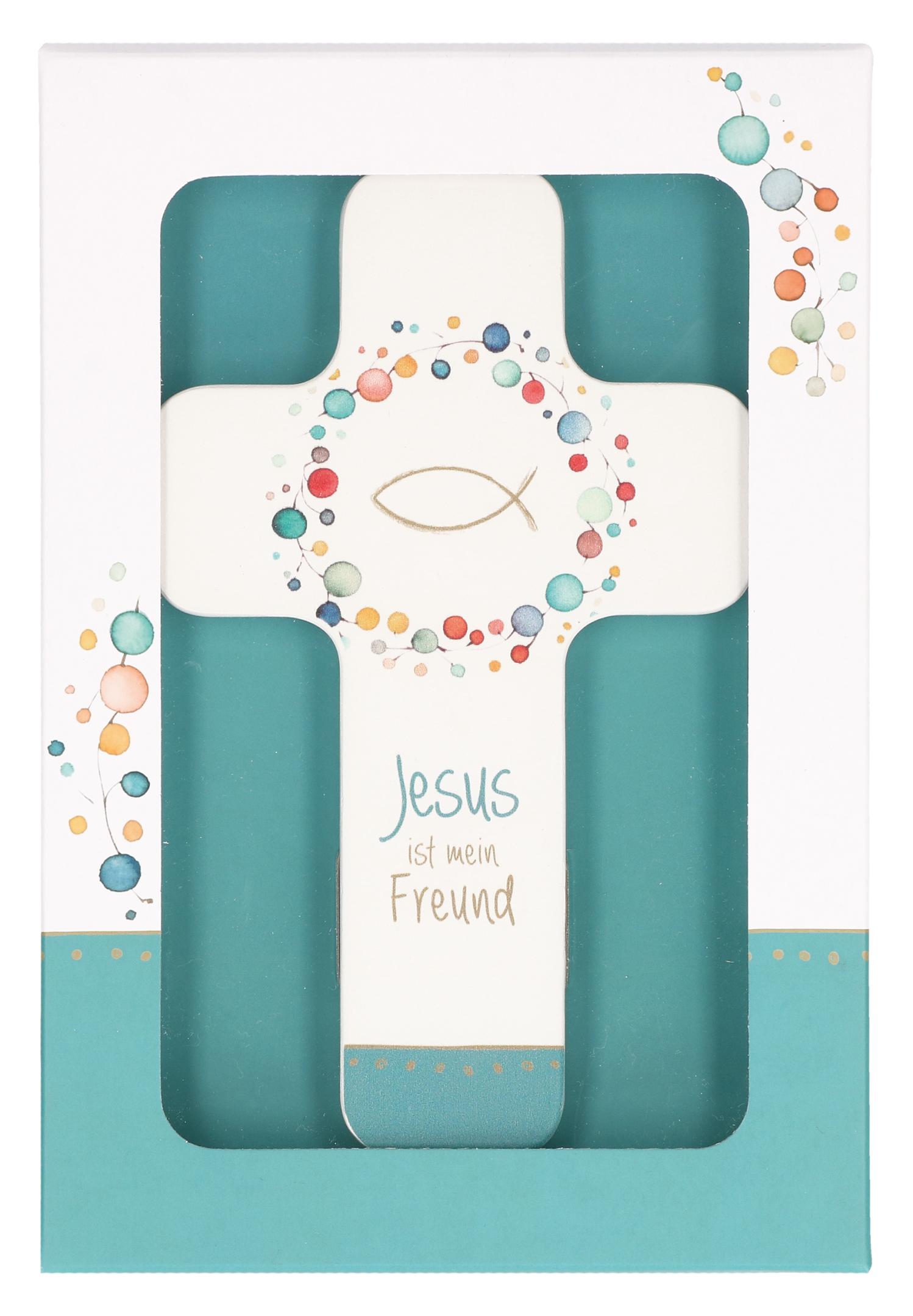 Kinderholzkreuz - Jesus ist mein Freund