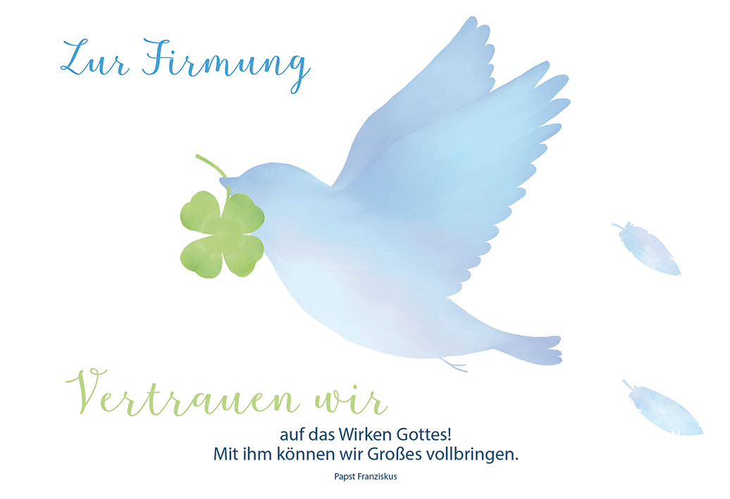 Karte zur Firmung - Großes vollbringen Karte zur Firmung - Großes vollbringen