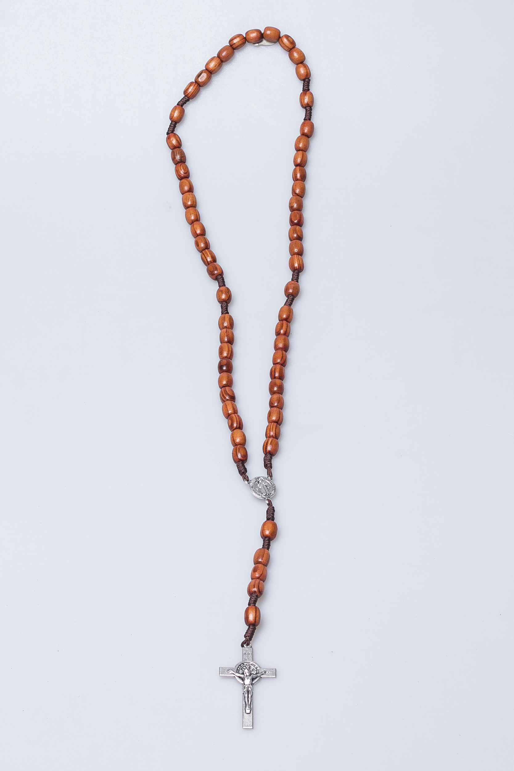 Rosenkranz - Benediktus & Braune Holzperle Rosenkranz - Benediktus & Braune Holzperle