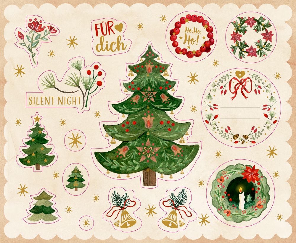 Stickerbuch - Zauberhafte Weihnachtssticker Stickerbuch - Zauberhafte Weihnachtssticker