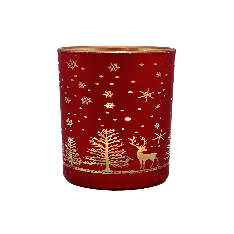 Weihnachts-Windlicht - Elch & Sterne