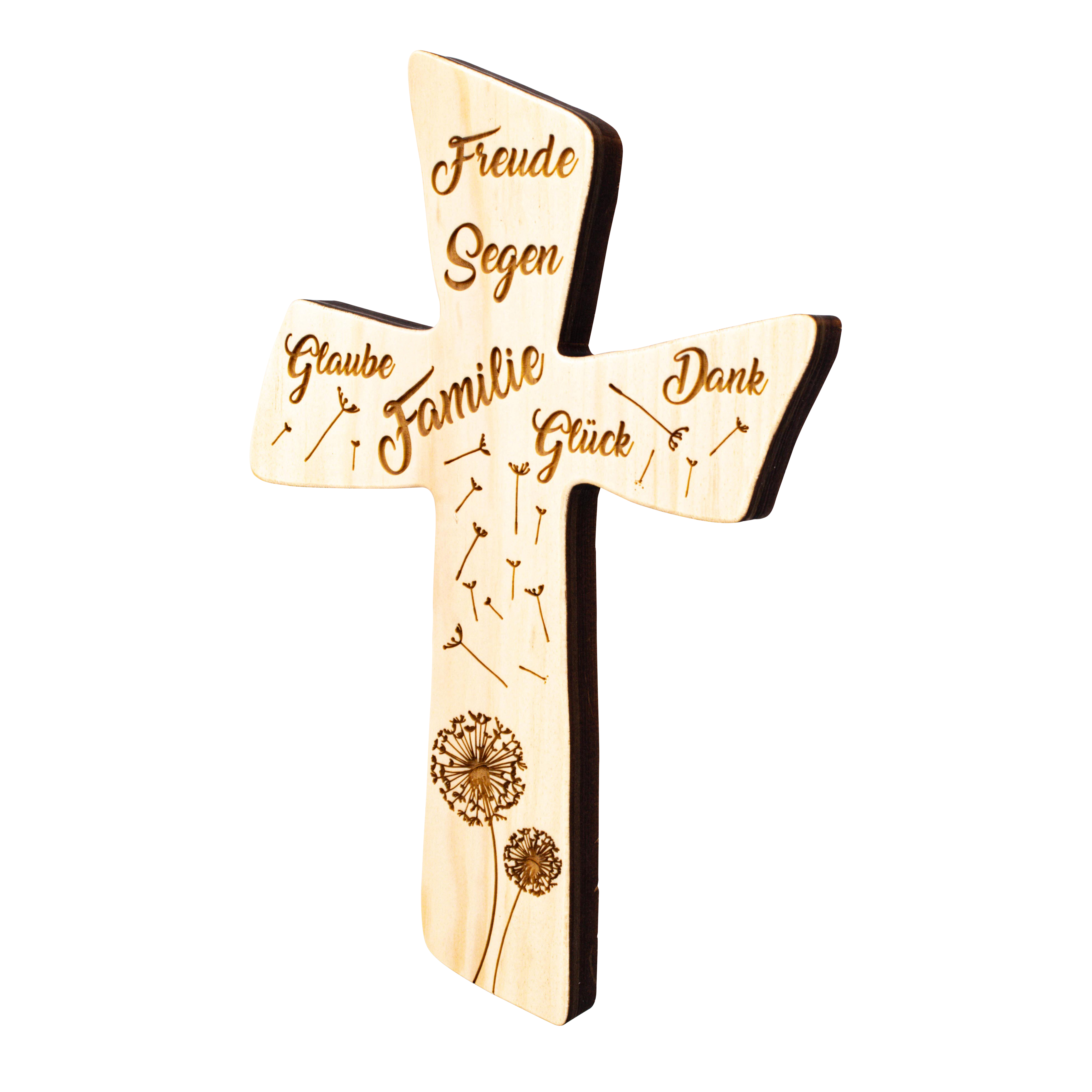 Zirben-Holzkreuz - Freude, Segen ... Zirben-Holzkreuz - Freude, Segen ...