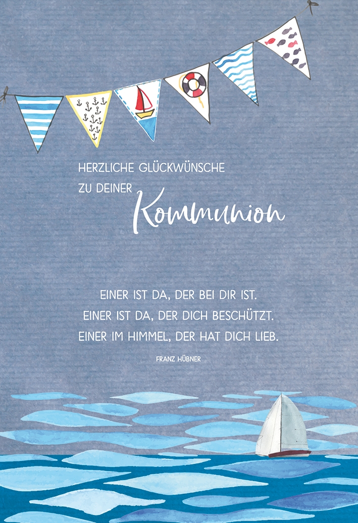 Karte zur Kommunion - Einer im Himmel, der hat dich lieb Karte zur Kommunion - Einer im Himmel, der hat dich lieb