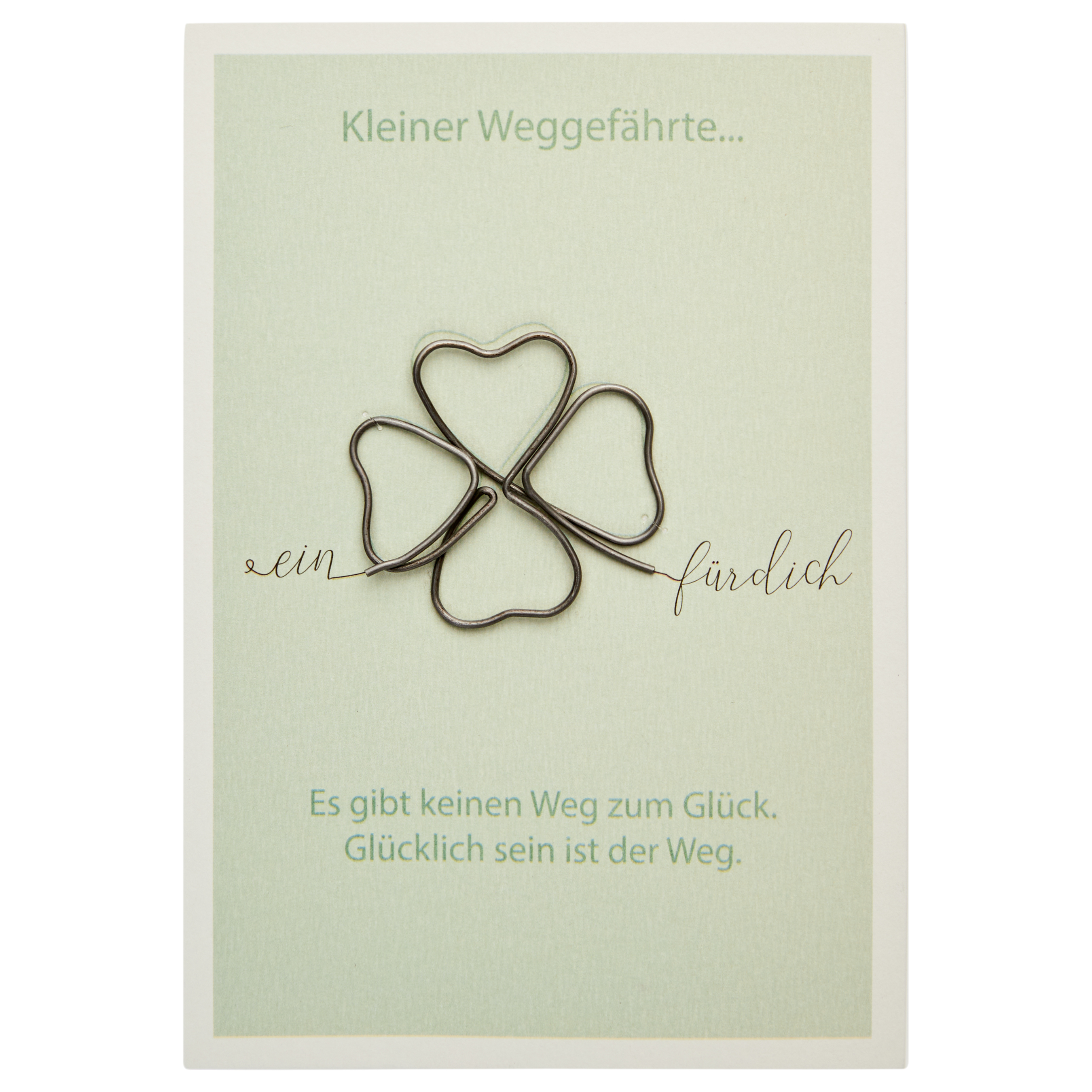 Geschenk-Karte - Kleeblatt & Draht