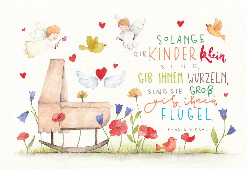 Karte zur Geburt - Solange die Kinder klein sind...