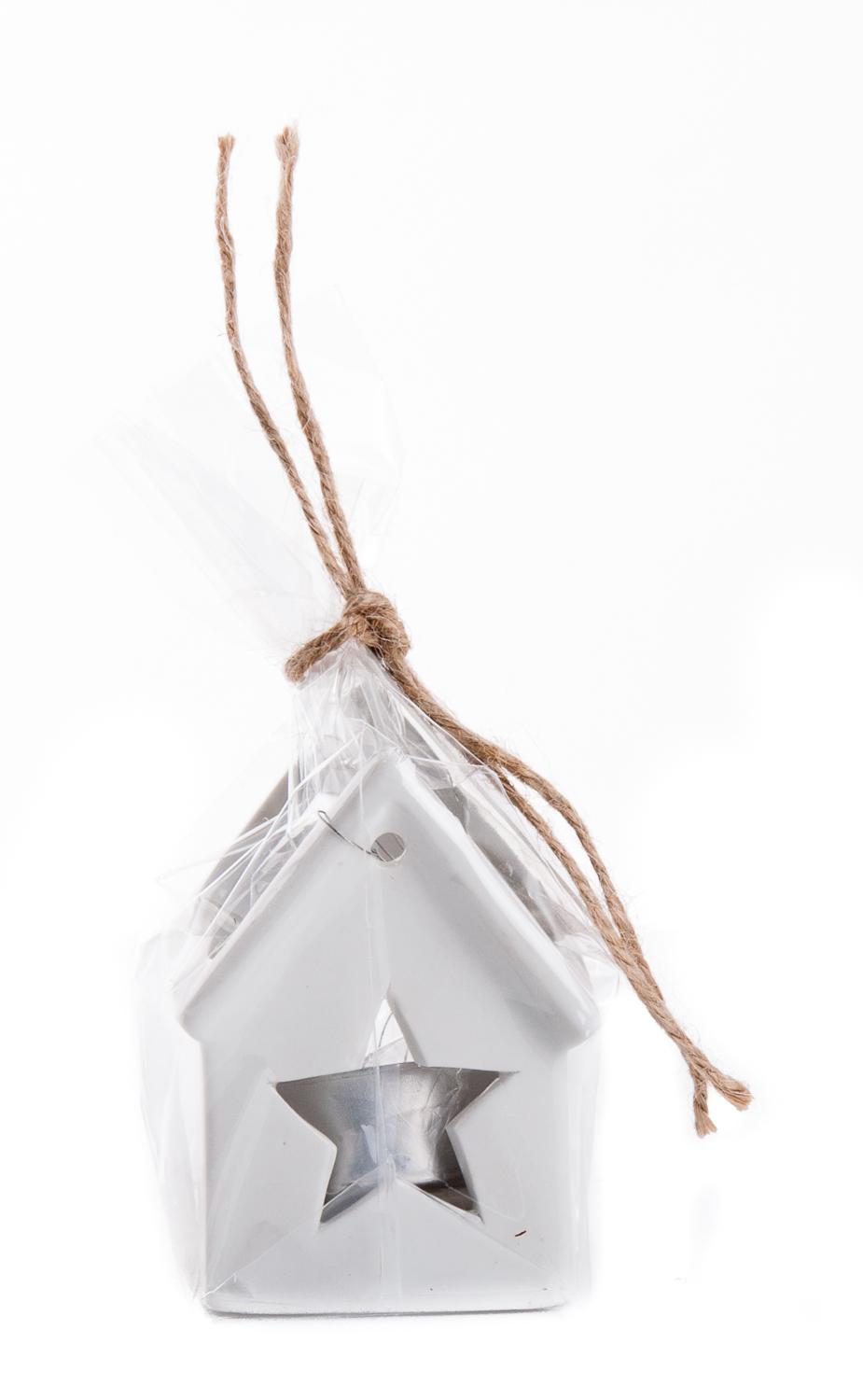 Teelichthalter - Porzellanhaus mit Sternen Teelichthalter - Porzellanhaus mit Sternen