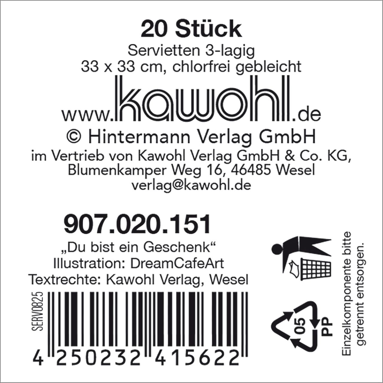 Servietten – Du bist ein Geschenk