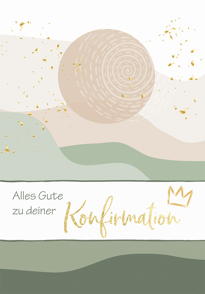 Karte zur Konfirmation - Gutes Lebensgefühl & Geldgeschenk