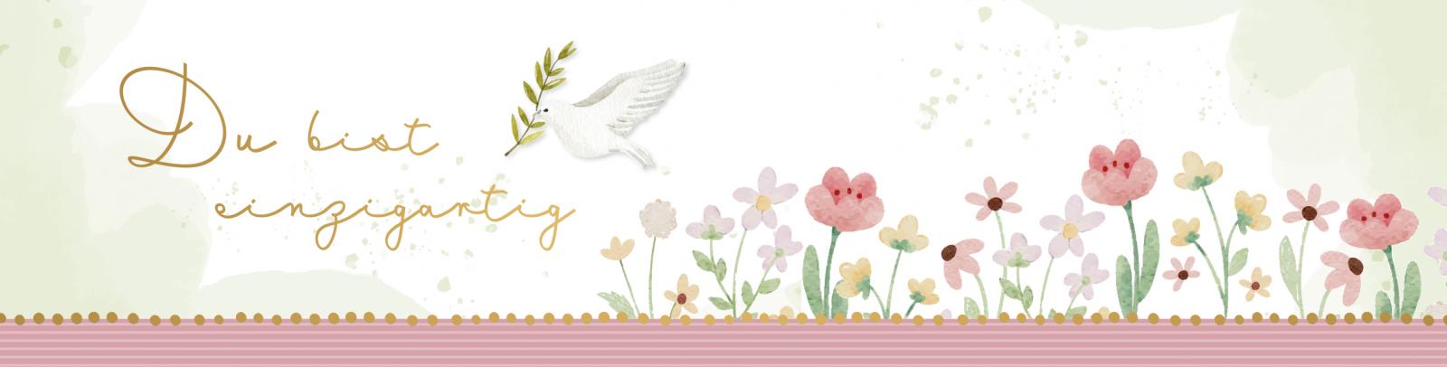 Glaswindlicht zur Erstkommunion - Du bist einzigartig Glaswindlicht zur Erstkommunion - Du bist einzigartig