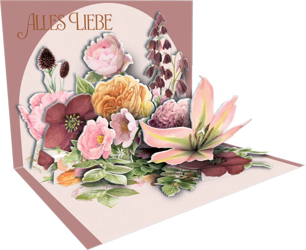 Neutrale Karte - Blumen für Dich! & Pop-up