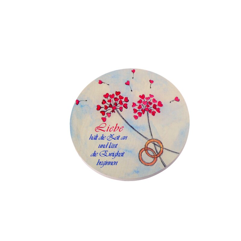 Kleines Holzbild zur Hochzeit - Liebe Kleines Holzbild zur Hochzeit - Liebe