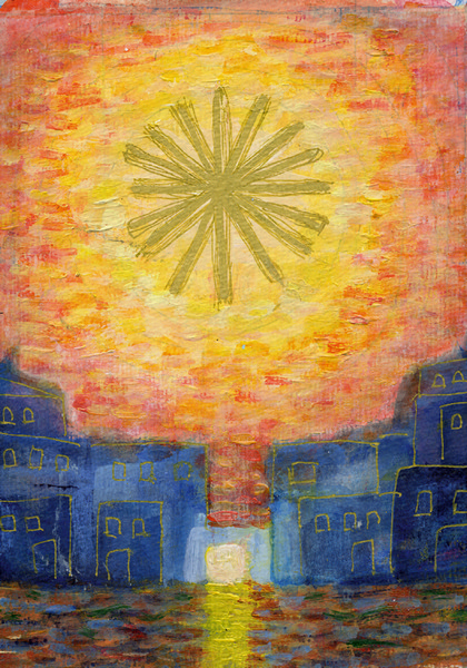 Weihnachtskarte - Stern über Bethlehem