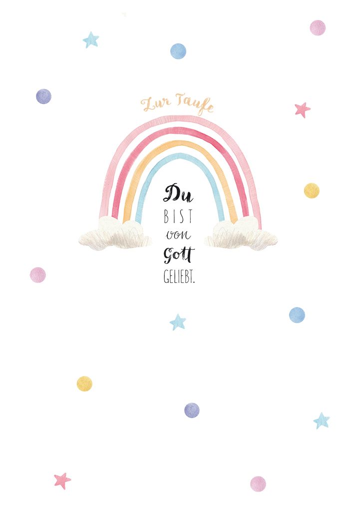 Karte zur Taufe - Du bist von Gott geliebt Karte zur Taufe - Du bist von Gott geliebt