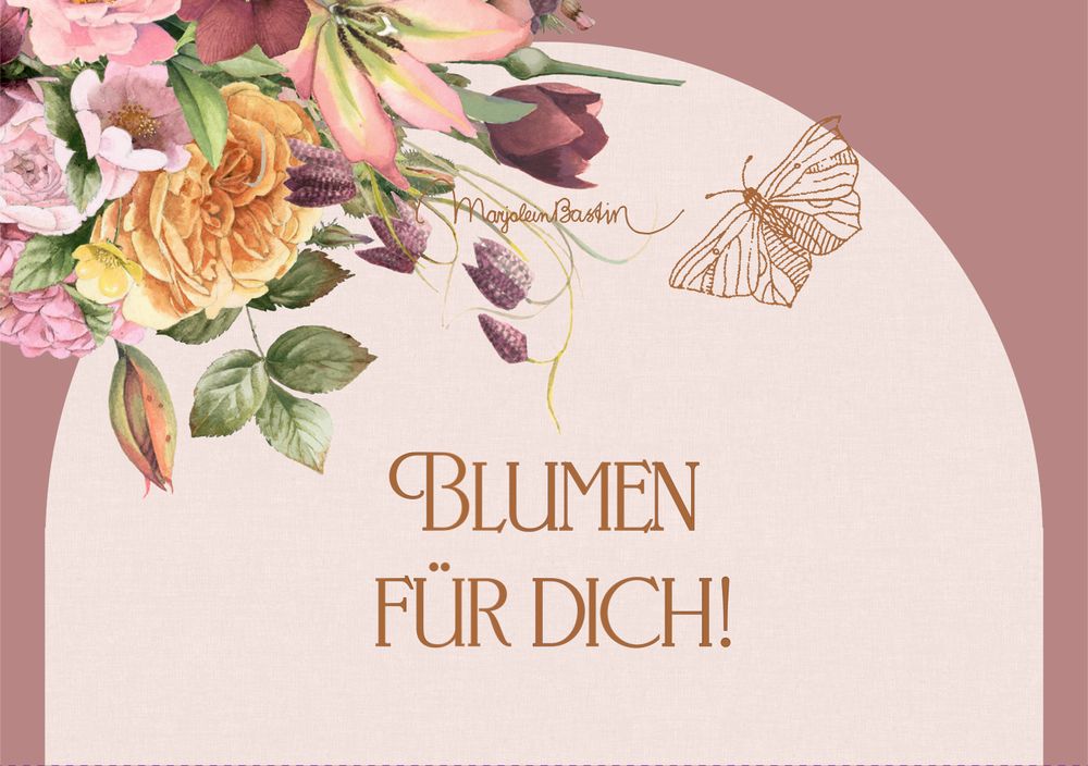 Neutrale Karte - Blumen für Dich! & Pop-up
