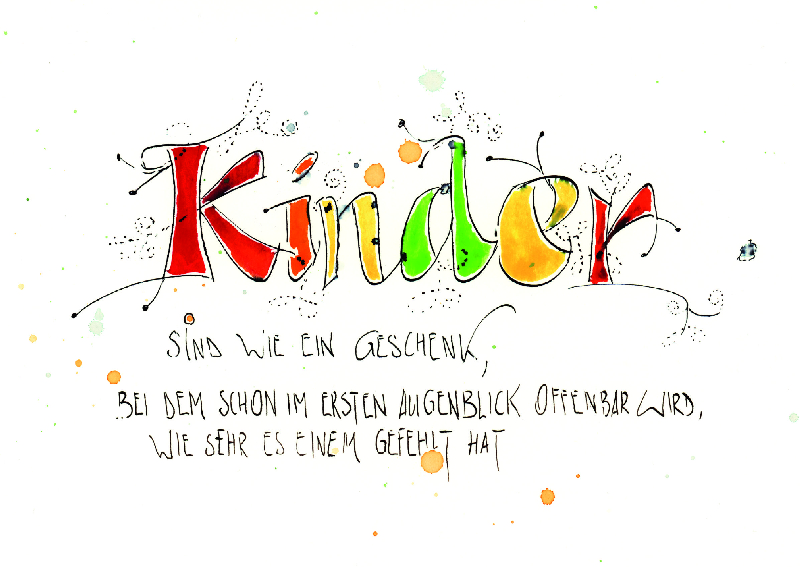 Karte zur Geburt – Kinder sind ein Geschenk