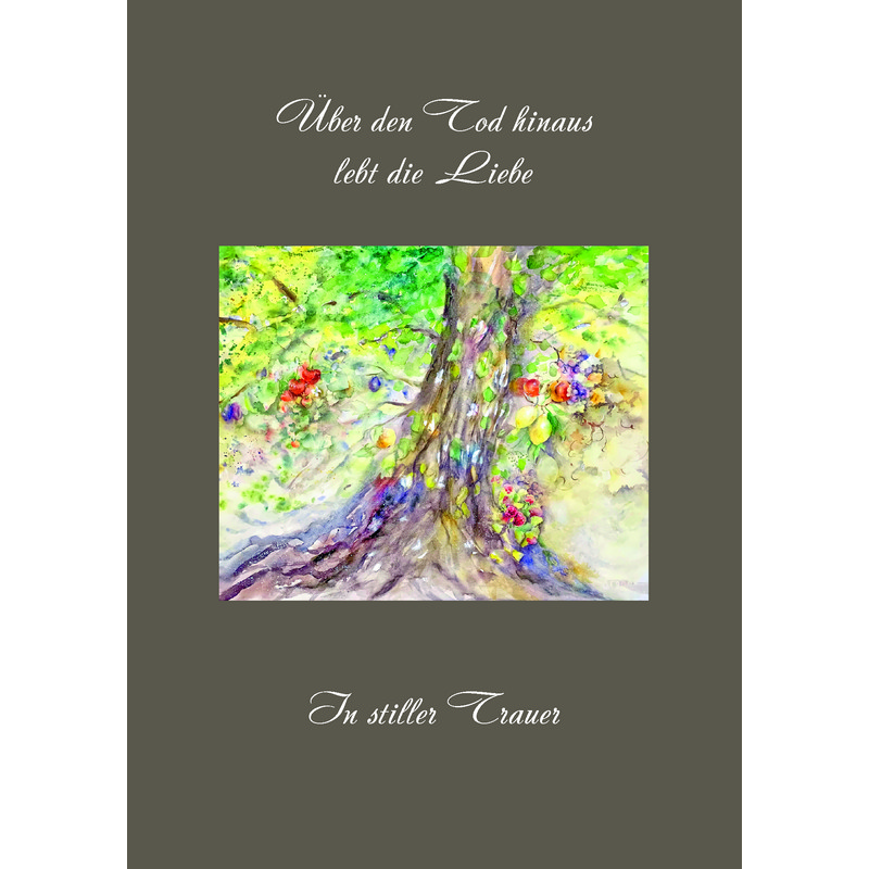Trauerkarte - Über den Tod hinaus... & Naturpapier