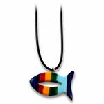 Halskette - Speckstein und Regenbogenfisch Halskette - Speckstein und Regenbogenfisch