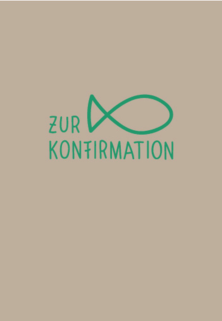 Konfirmationskarte - Farbiger Fisch