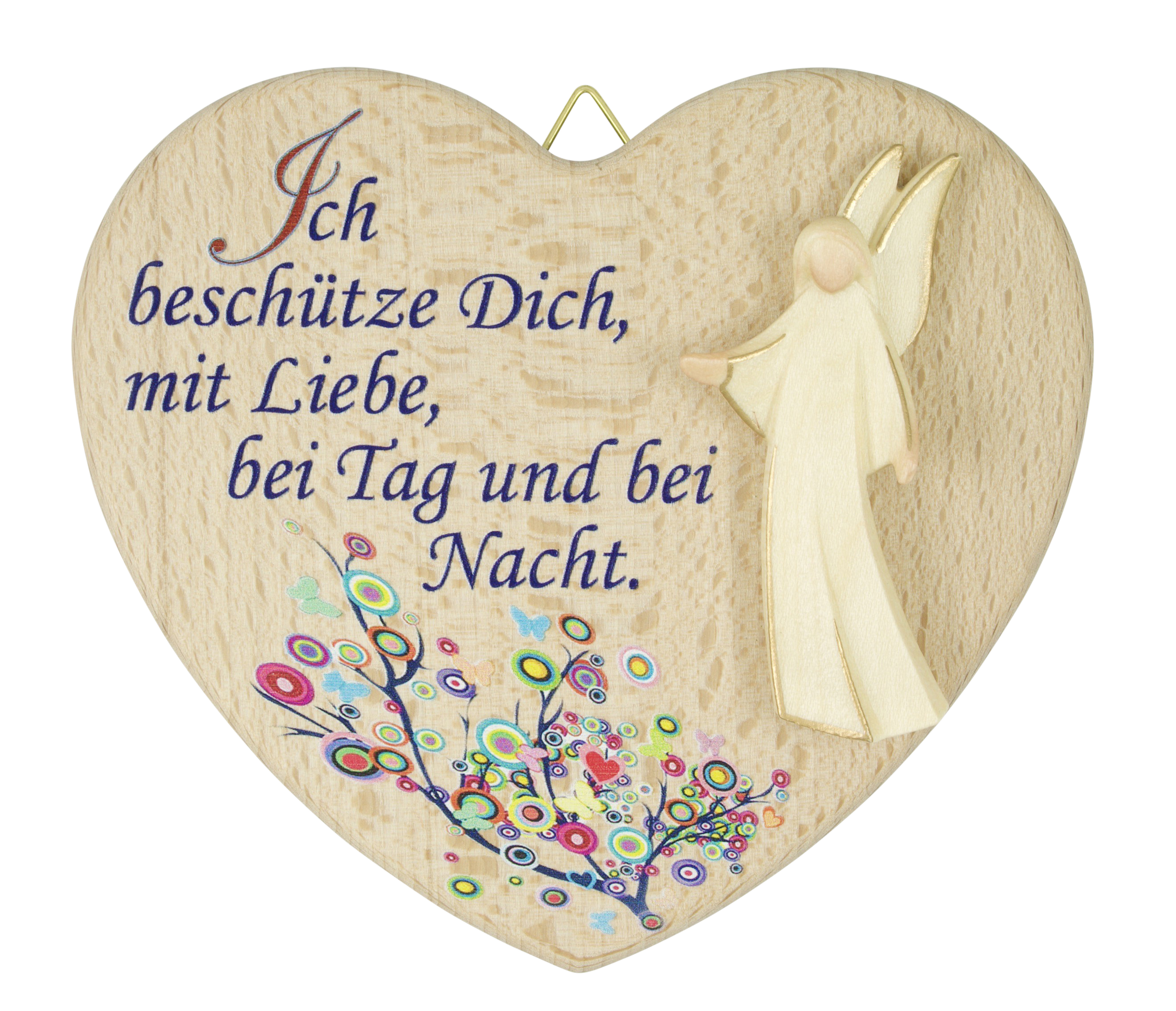Holz-Herz - Ich beschütze dich... & Engel Holz-Herz - Ich beschütze dich... & Engel