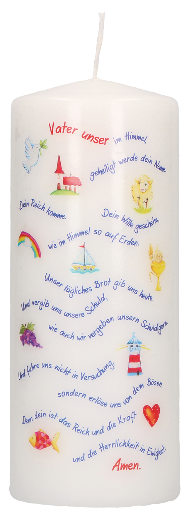 Neutrale Kerze - Vater unser Neutrale Kerze - Vater unser