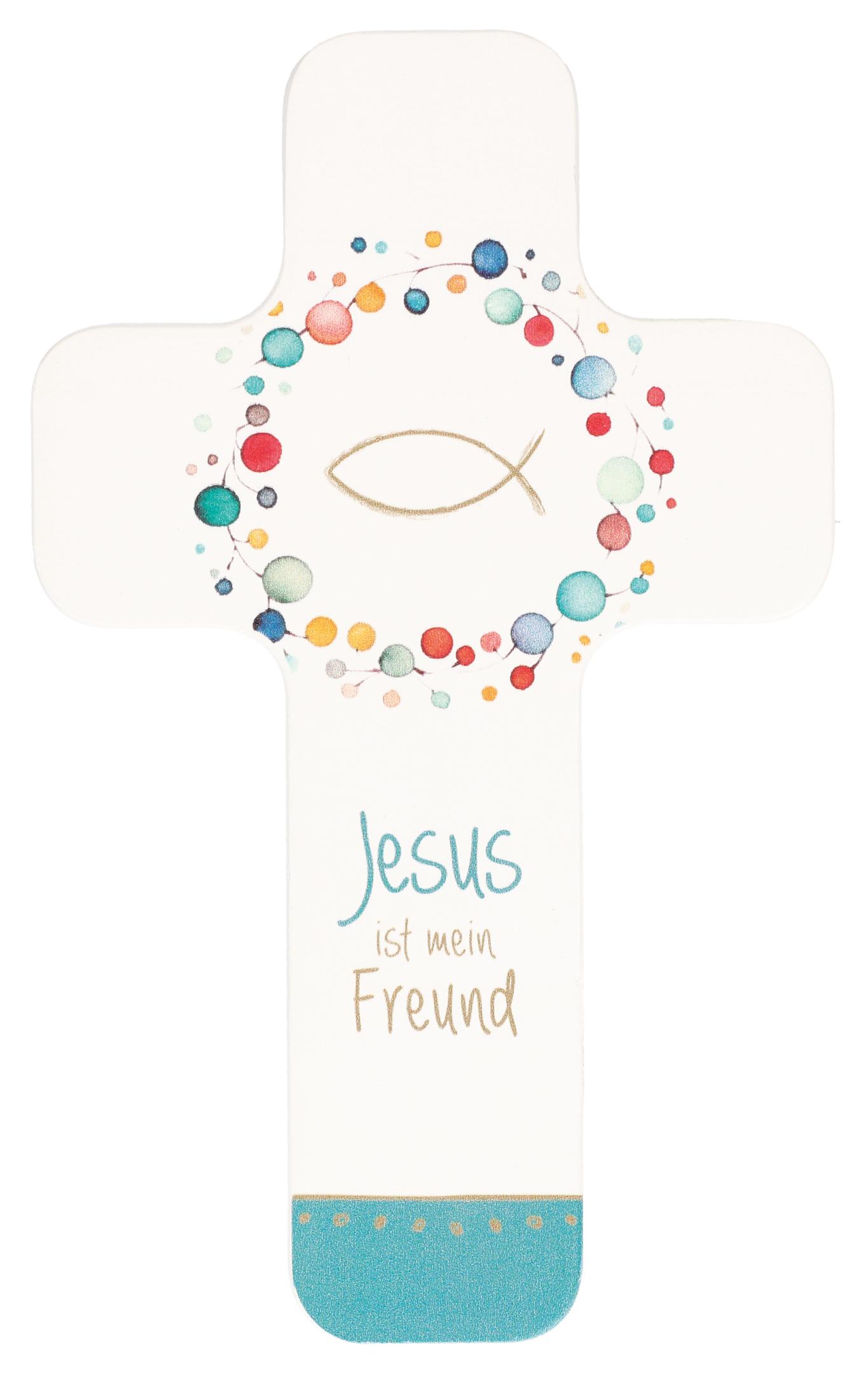 Kinderholzkreuz - Jesus ist mein Freund