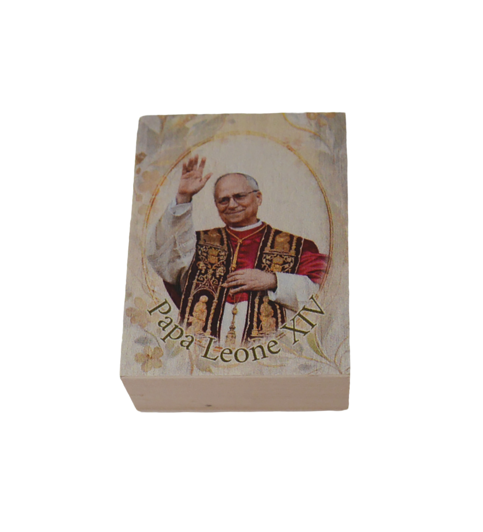 Rosenkranz – Papst Leo XIV & Holz-Box