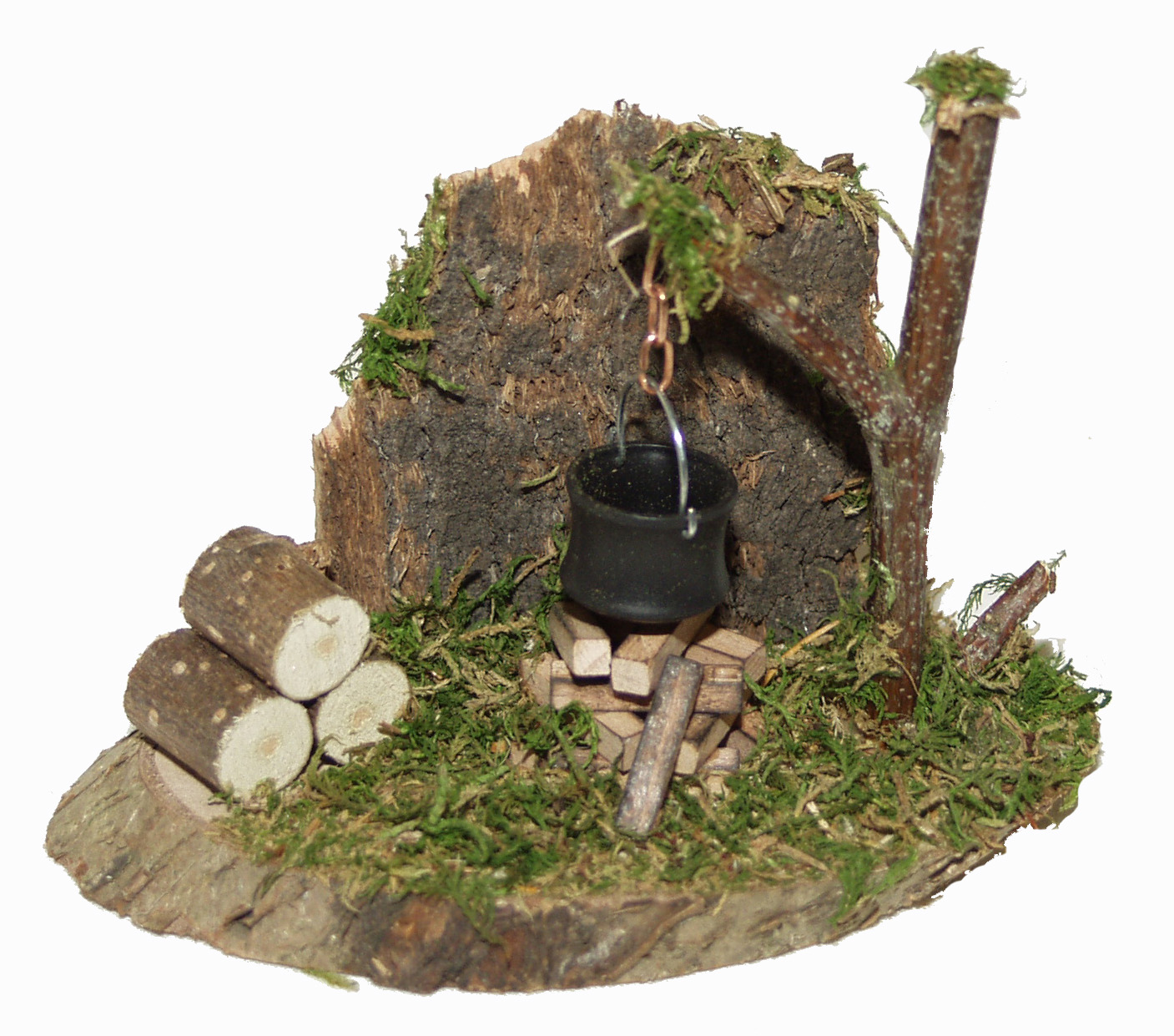 Krippenzubehör - Lagerfeuer Natur & Ast Krippenzubehör - Lagerfeuer Natur & Ast