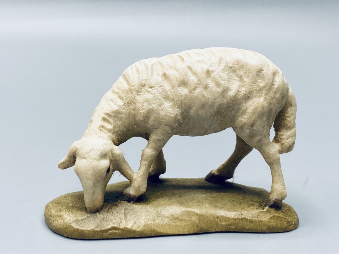 Karl-Kuolt-Krippe - Schaf äsend links Karl-Kuolt-Krippe - Schaf äsend links