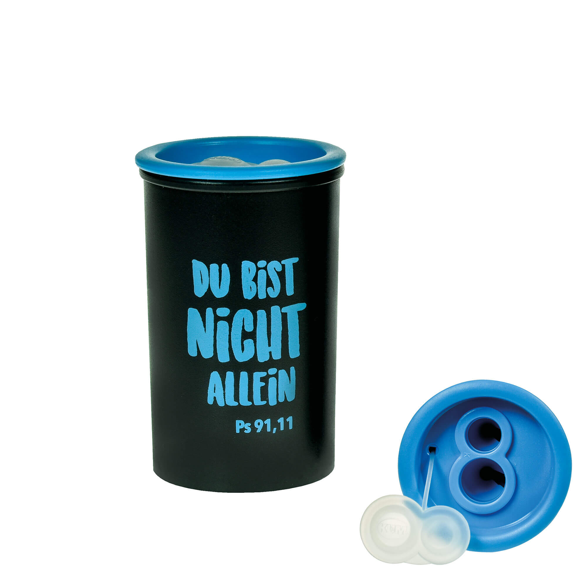 Doppel-Anspitzer - Du bist nicht allein & Behälter Doppel-Anspitzer - Du bist nicht allein & Behälter