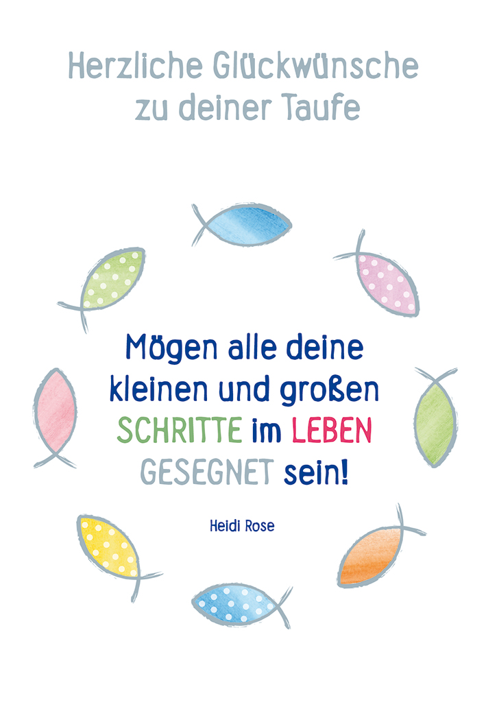 Karte zur Taufe - Kleine und Große Schritte Karte zur Taufe - Kleine und Große Schritte