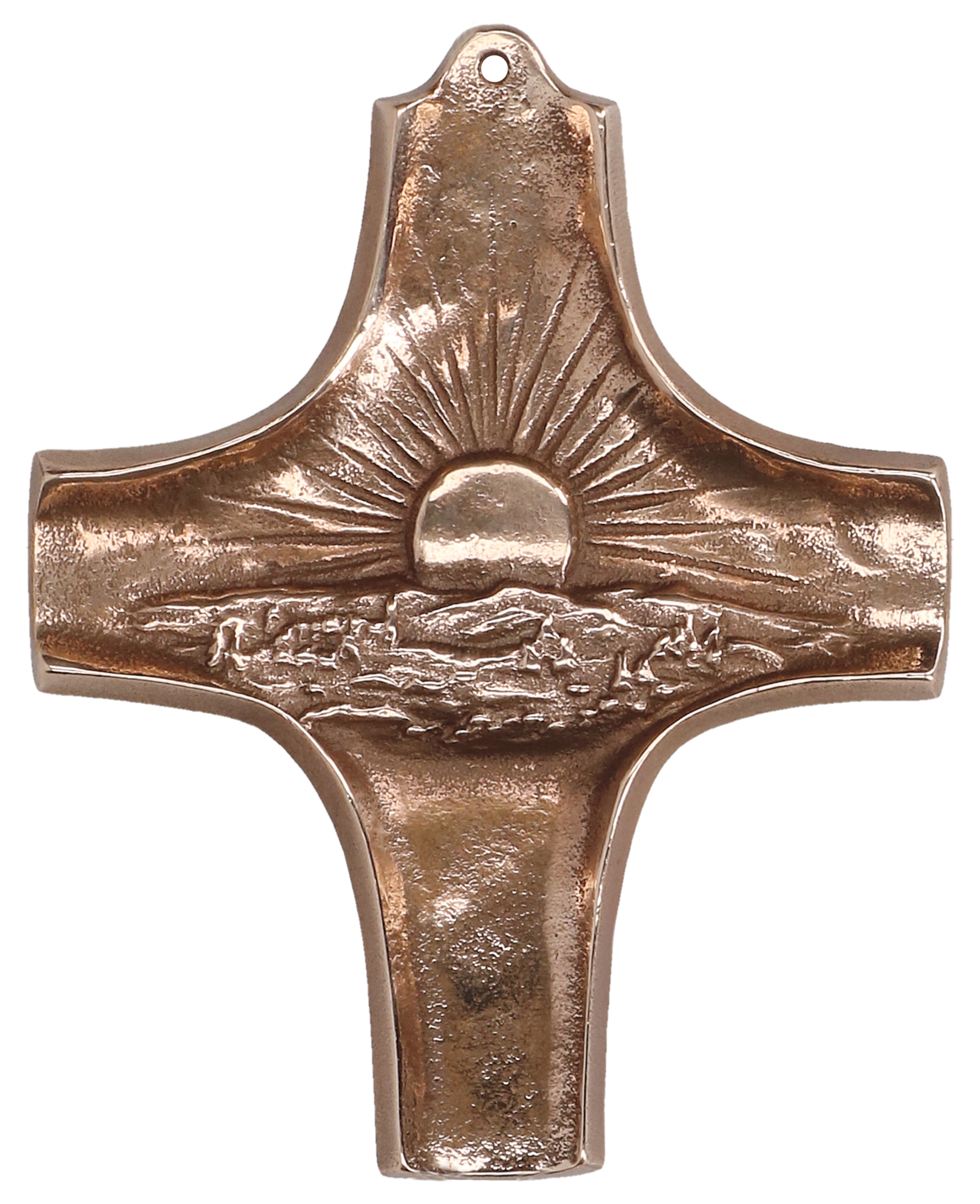 Kommunionkreuz aus Bronze - Schöpfung Kommunionkreuz aus Bronze - Schöpfung