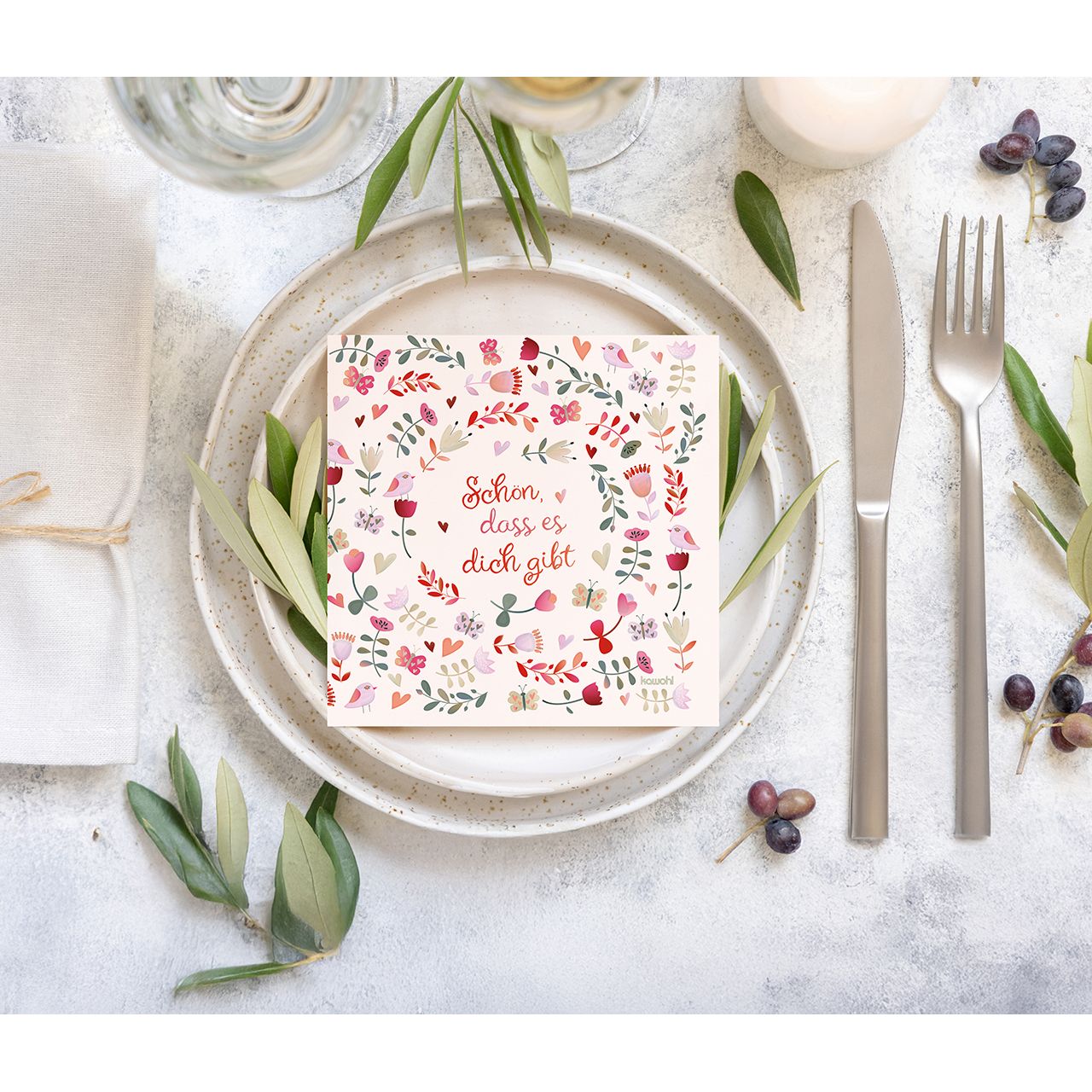 Servietten – Schön, dass es dich gibt!