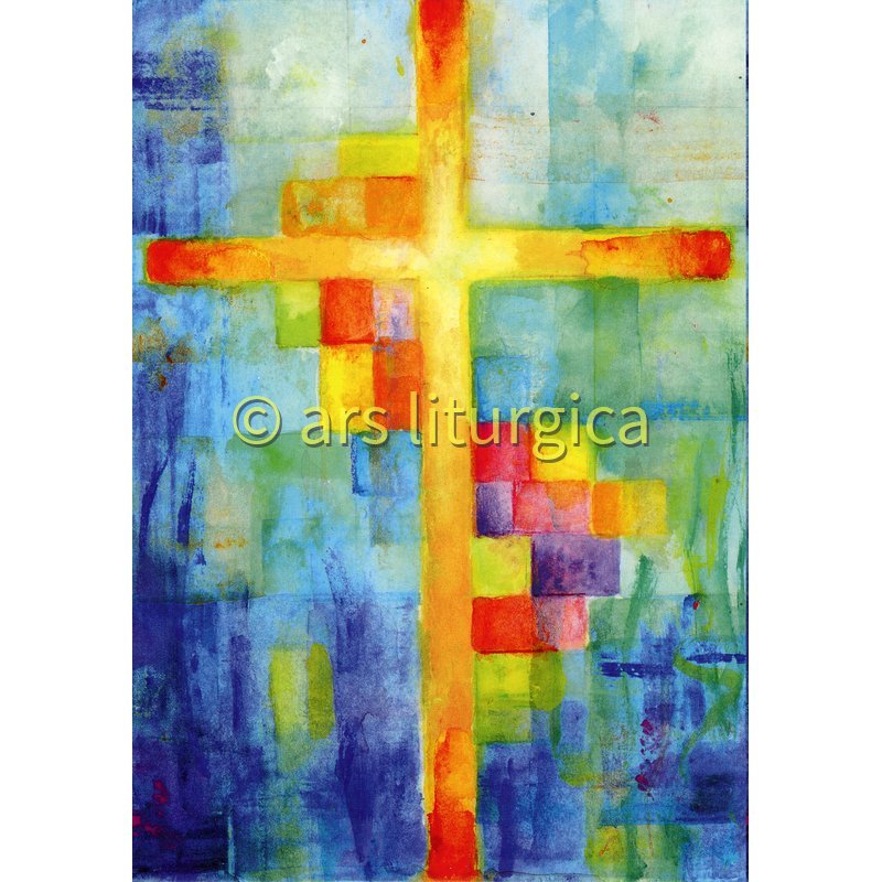 Karte zur Trauer - Kreuz und Mosaik Karte zur Trauer - Kreuz und Mosaik