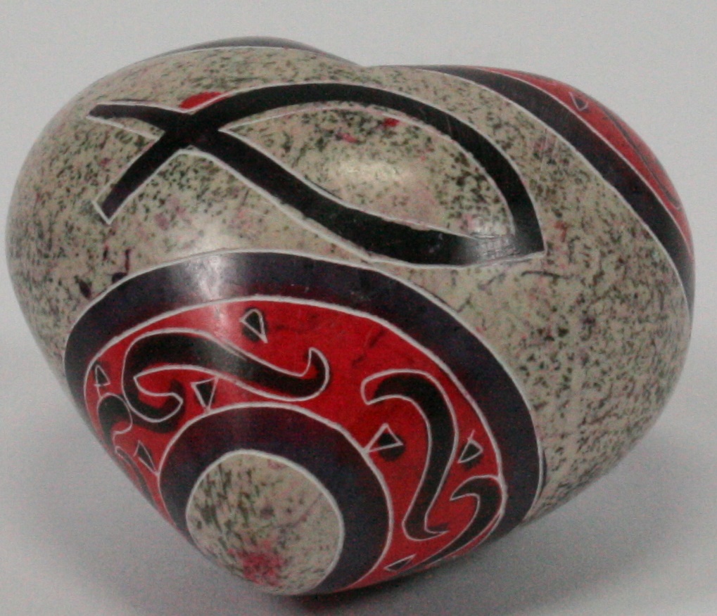 Handschmeichler - Rotes Herz & Fischmotiv Handschmeichler - Rotes Herz & Fischmotiv