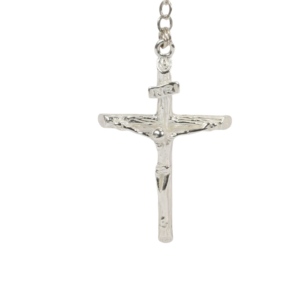 Rosenkranz - Rosenquarz & Silber-Kreuz Rosenkranz - Rosenquarz & Silber-Kreuz