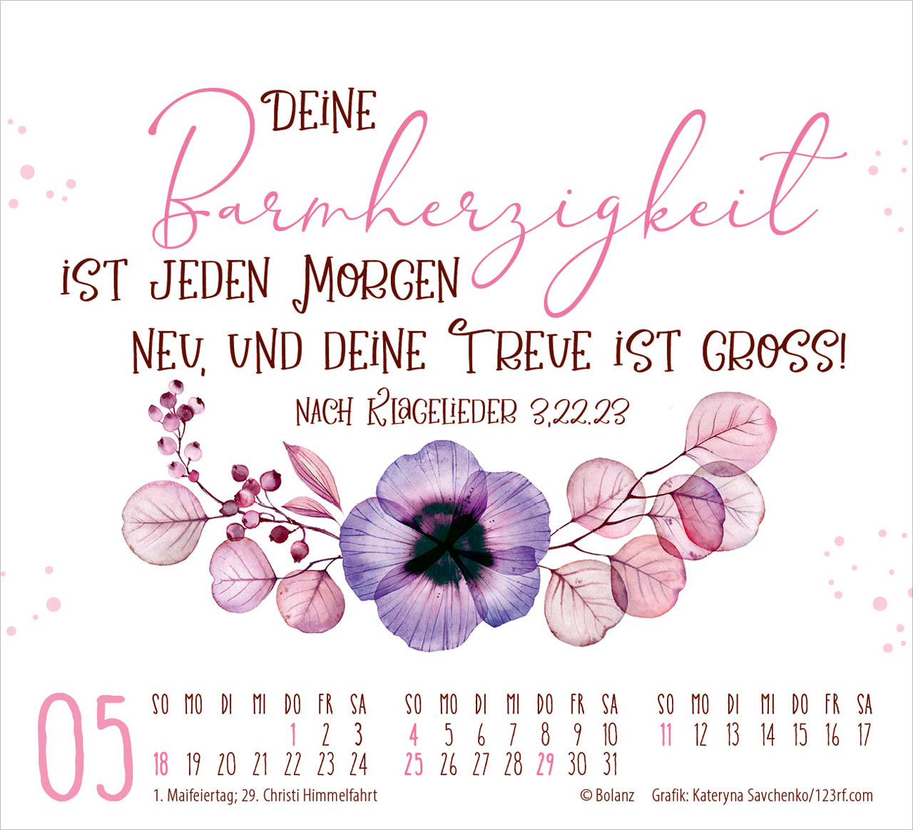 Minikalender - Geschützt in seiner Hand & 2025 Minikalender - Geschützt in seiner Hand & 2025