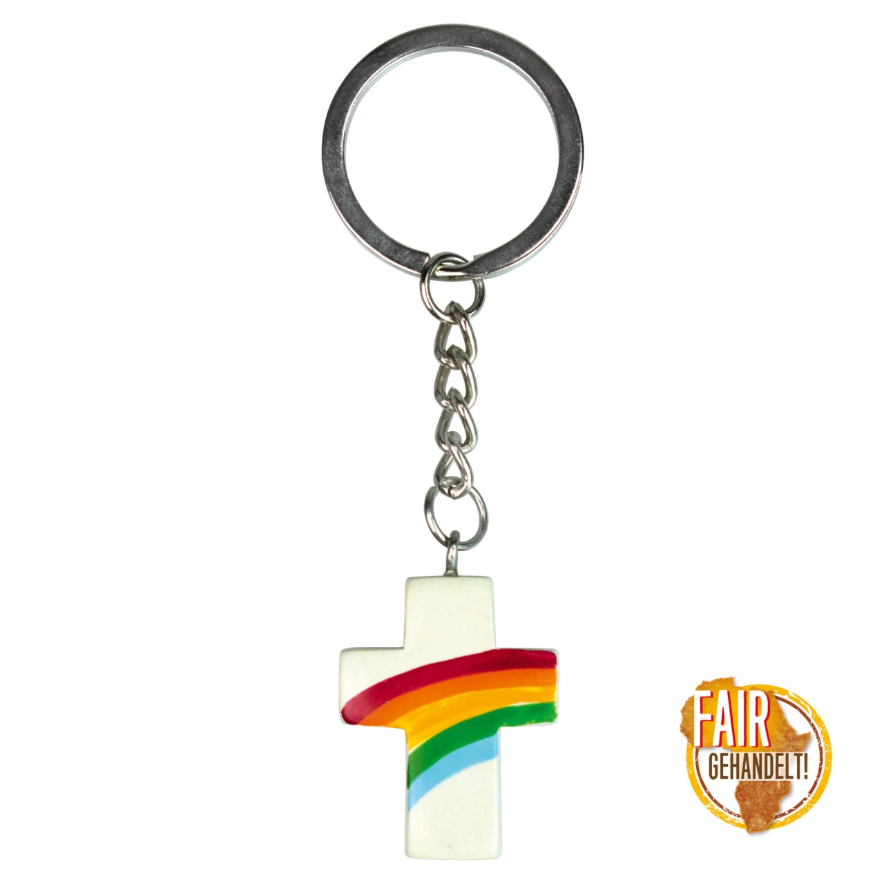 Schlüsselanhänger - Kreuz & Regenbogen Schlüsselanhänger - Kreuz & Regenbogen