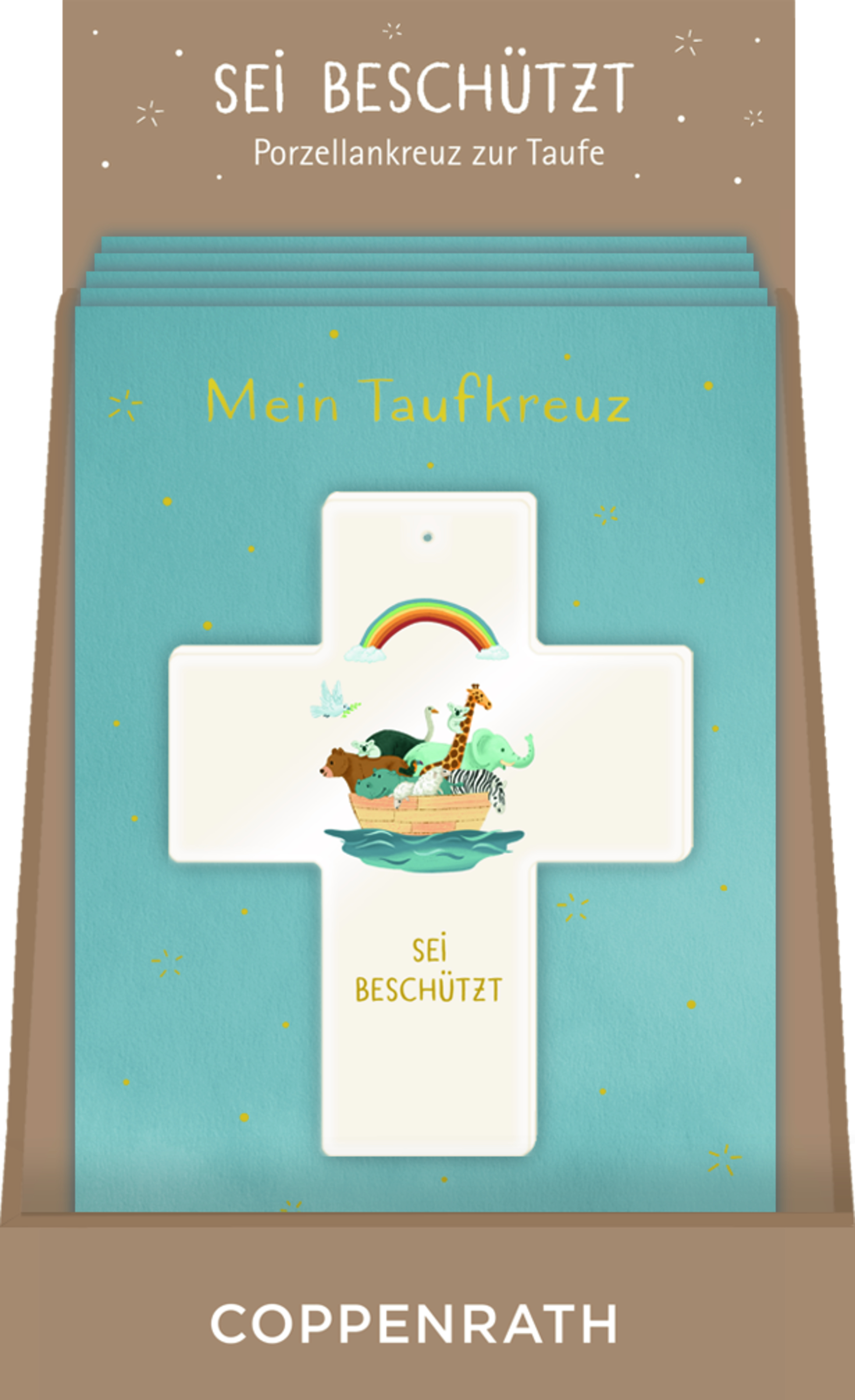Porzellankreuz zur Taufe - Sei beschützt