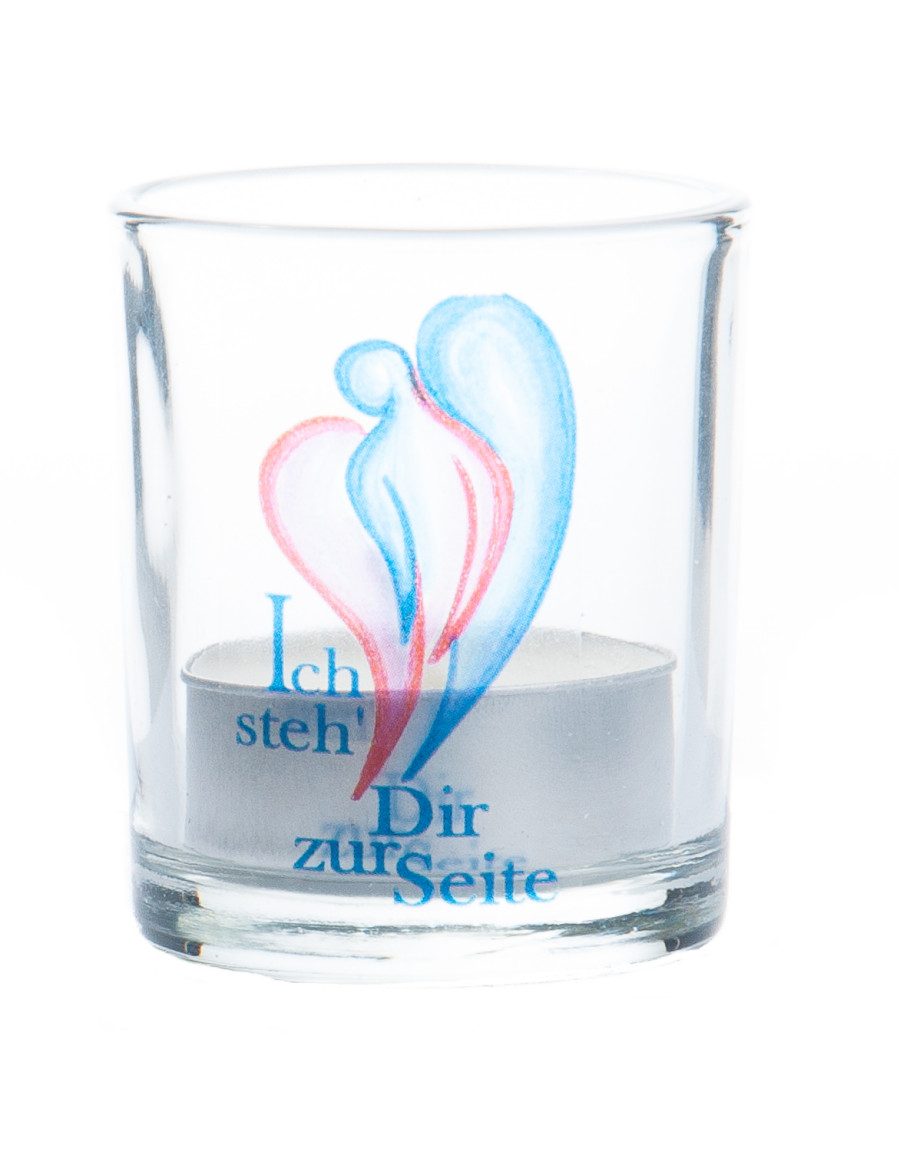 Teelicht Glas - Ich steh dir zur Seite Teelicht Glas - Ich steh dir zur Seite