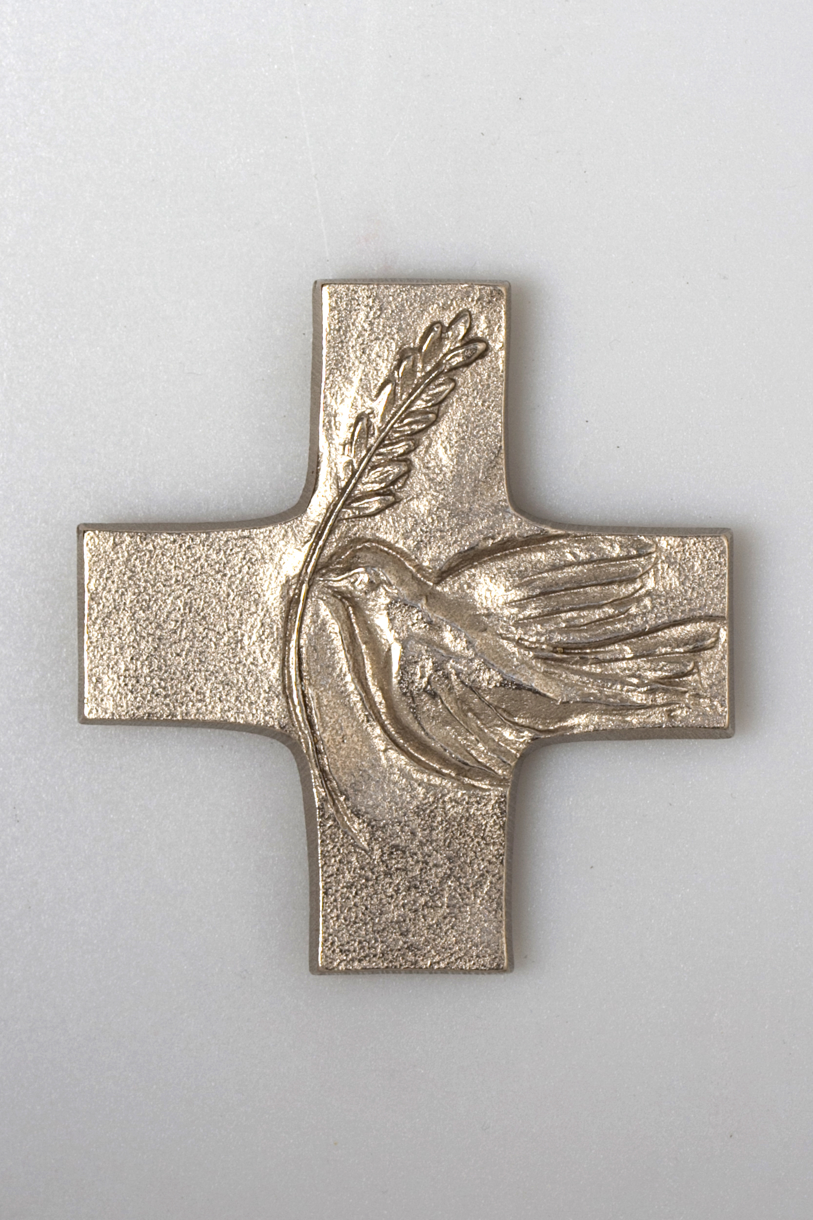 Symbolkreuz - Friedenstaube & Neusilber Symbolkreuz - Friedenstaube & Neusilber
