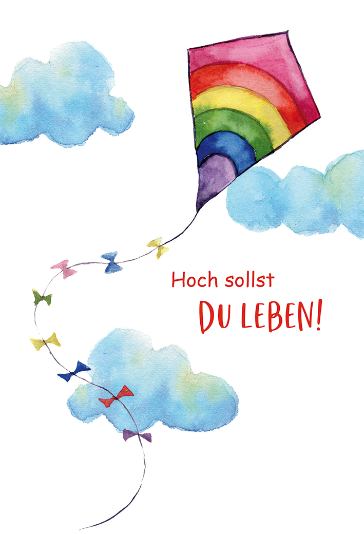 Karte zum Geburtstag - Hoch sollst du leben